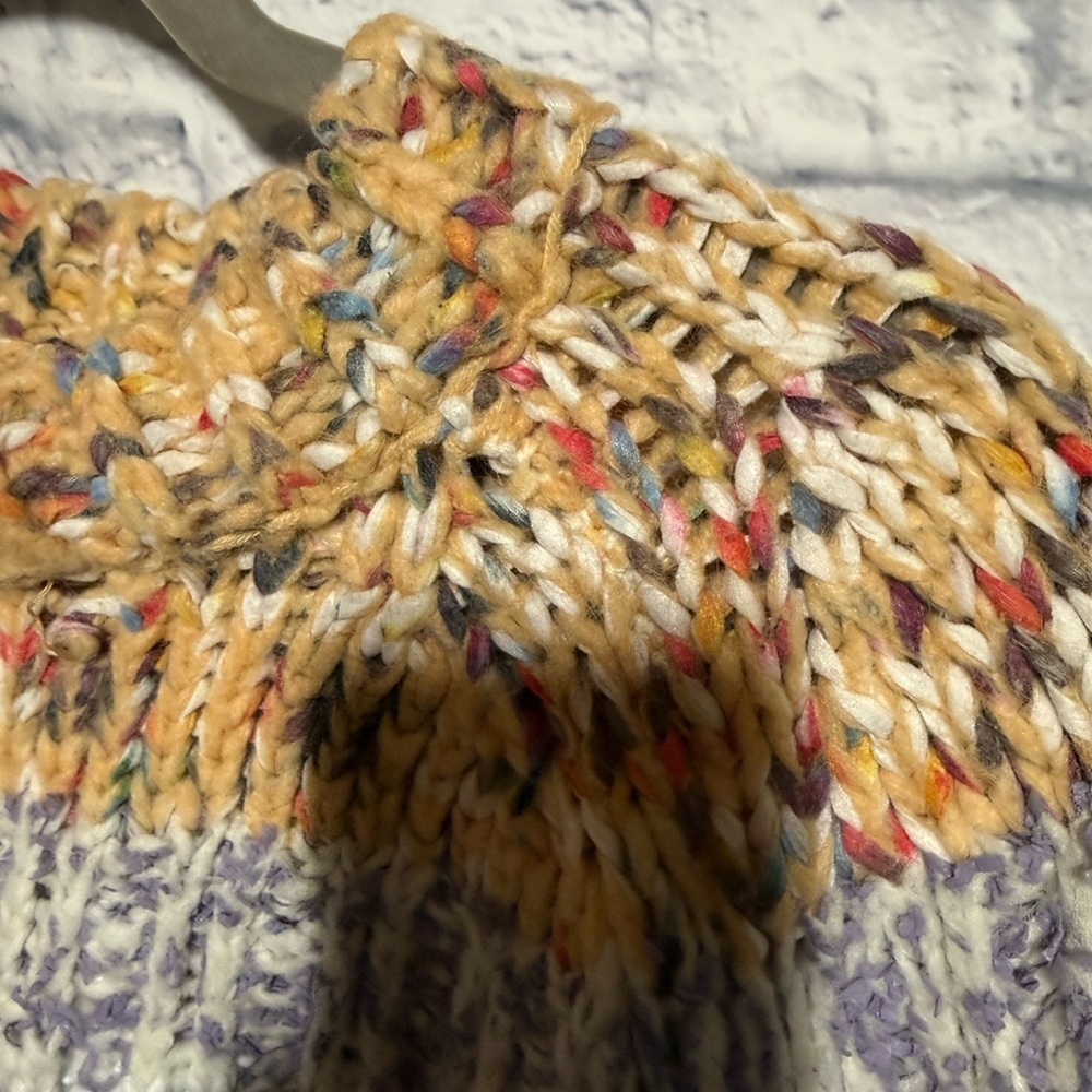 By Anthropologie Chunky Knit Sweater with Multicolor Accents, Size Small - Picture 11 of 15